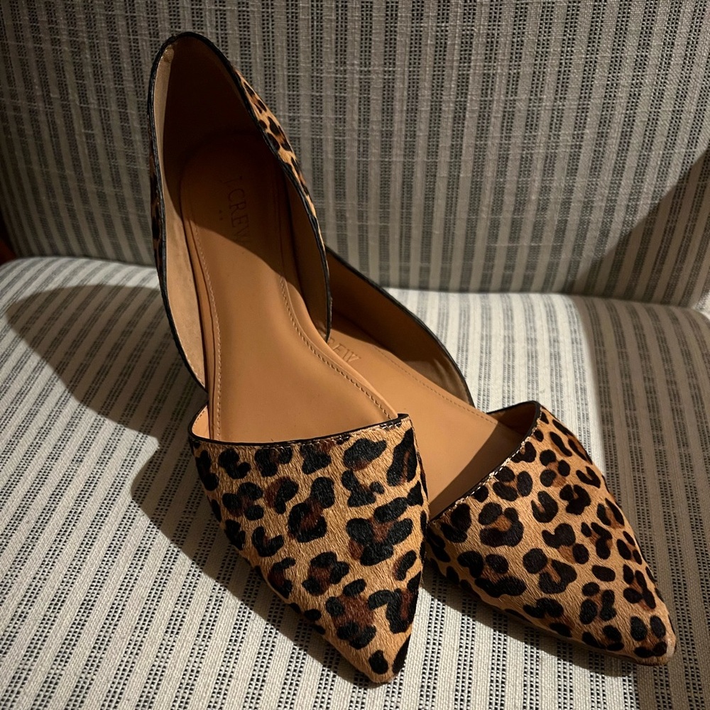 JCREW d’Orsay Cheetah print Flats (size 8.5)